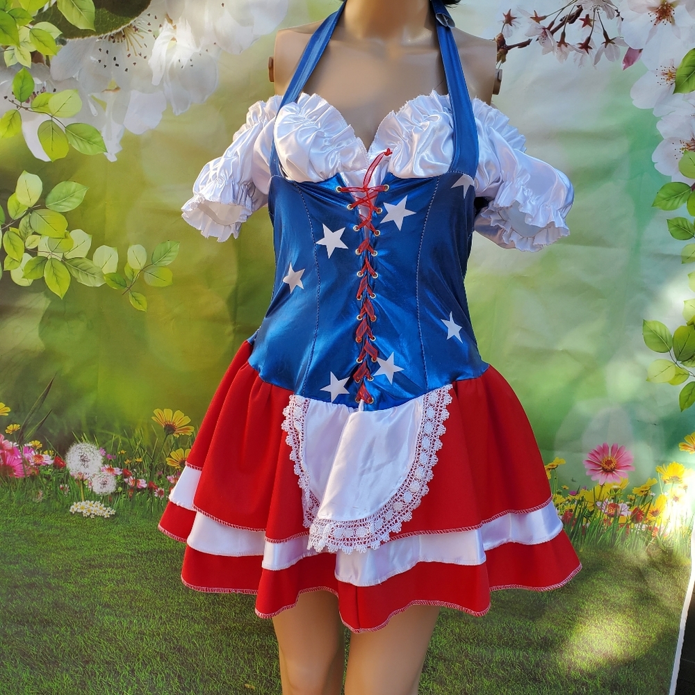 Halloween costume dress patriot July 4 size 4 patriot